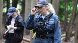 COBOURG -- Ontario Community Emergency Assistance Program search-and-rescue team members Lisa Carrie (right) and Sarah Hughes walk through the woods at James Cockburn Park in Cobourg during a training exercise. The volunteer not-for-profit organization is celebrating 10 years in the community this year, and has put out a call for new volunteers. Sept. 17, 2016.