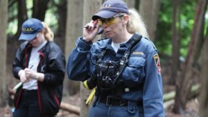 COBOURG -- Ontario Community Emergency Assistance Program search-and-rescue team members Lisa Carrie (right) and Sarah Hughes walk through the woods at James Cockburn Park in Cobourg during a training exercise. The volunteer not-for-profit organization is celebrating 10 years in the community this year, and has put out a call for new volunteers. Sept. 17, 2016.